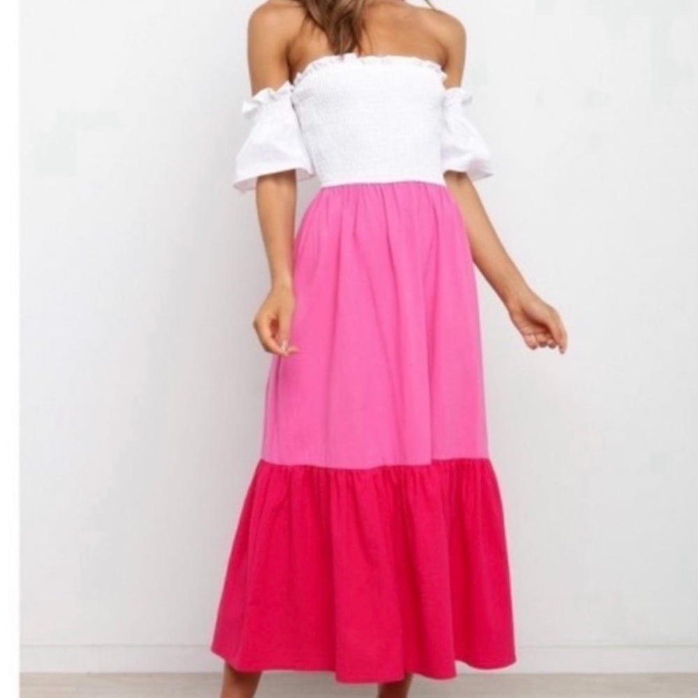 NWOT- Petal & Pup Pink and Red A-Line Skirt